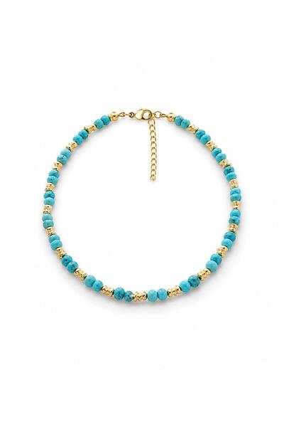New Obsessions Gümbet Turquoise Beaded Anklet