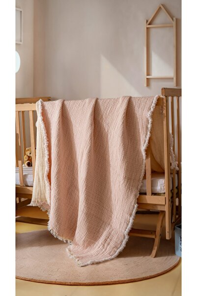 MYLASA HOME Oeko-Tex Certified Organic Cotton Muslin Baby Quilt Double-Sided ...