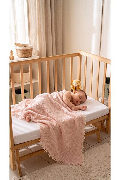 MYLASA HOME 100% Cotton Muslin Baby Blanket Double Sided 100X120 cm