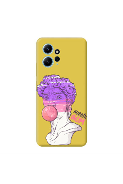 Other Xiaomi Redmi Note 12 4G Pin Bubble Yellow Colored Silicone TPU Θήκη