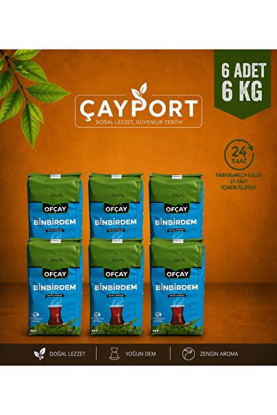 Ofçay Binbirdem Keyifli Harman Siyah Çay 1 Kg x 6 Adet (6 Kg Koli)