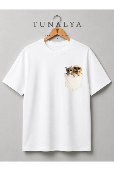 Grafftee Clothing تي شيرت قطني فاخر للجنسين بتصميم مطبوع على الجيب من TUNALYA...
