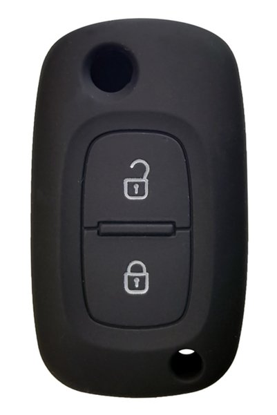 unbranded Θήκη κλειδιού για αυτοκίνητα Renault 2021-01, εύκαμπτη, μαύρη