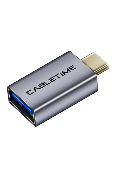 Cabletime αντάπτορας USB-C σε USB CT-CMAFOTG, 5Gbps, γκρι