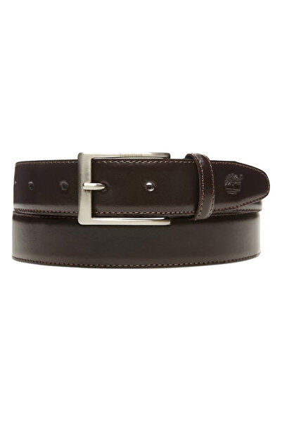 Timberland Curea barbati din piele naturala, maro, catarama metalica,