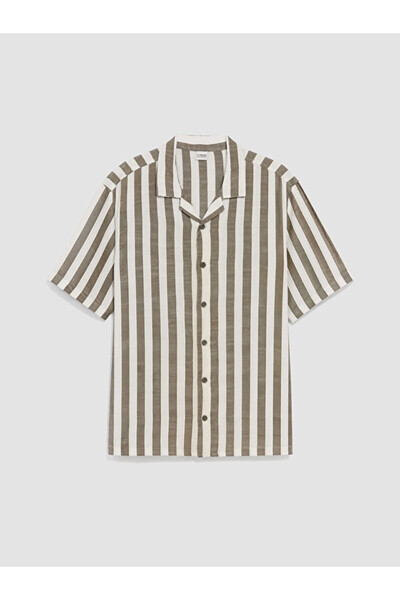 LC Waikiki Rmz Gi̇yi̇m Farkiyla Short Sleeve Striped Boys' Shirt