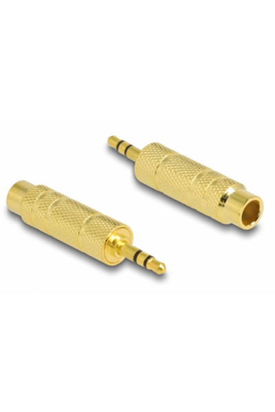 DELOCK 3.5 mm jack 3pin - 6.35 mm jack 3pin Gold