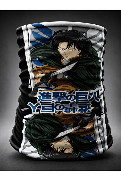 FG KONNİCHİWA Attack on Titan Bandana Anime Face Mask and Neck Gaiter and Dai...
