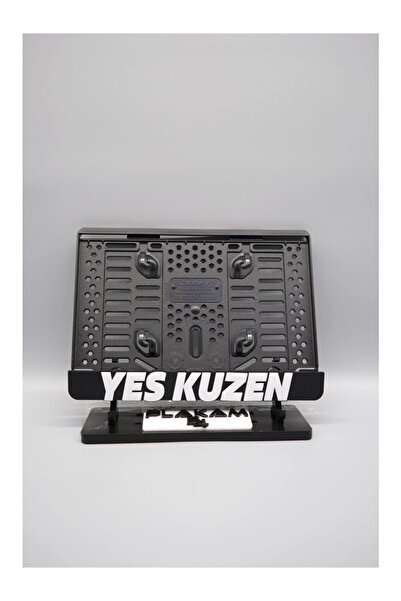 WOODDOOM Yes Kuzen 3D Kabartmalı Beyaz Pleksi Motor Plakalı