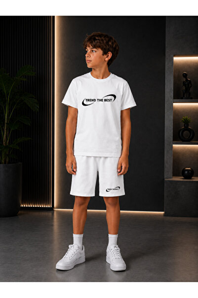 TREND THE BEST Trendin En İyisi Summer Trend the Best Brand Printed Boys' Sho...