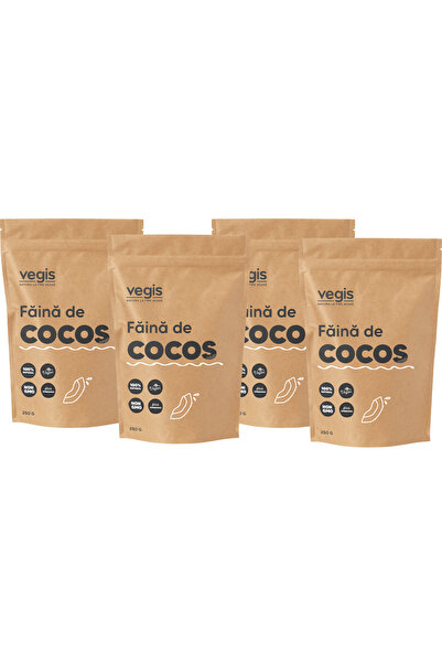 VEGIS Pachet Faina de Cocos 1kg (4 x 250g)