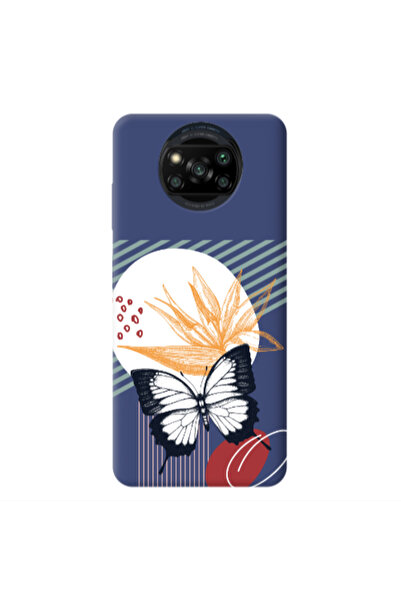 Other Xiaomi Poco X3 /X3 Pro Butterfly Lines Dark blue Colored Silicone TPU Θήκη