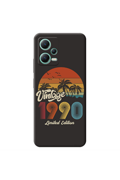 Other Xiaomi Redmi Note 12 Pro 5G Vintage Black Colored Silicone TPU Θήκη
