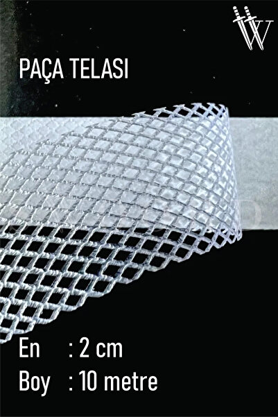 SWOORD Paça Telası -Çift Taraflı Yapışkan Tela En 2cm Boy 10mt - Ütüyle Yapışan Tela (KAĞITLI)