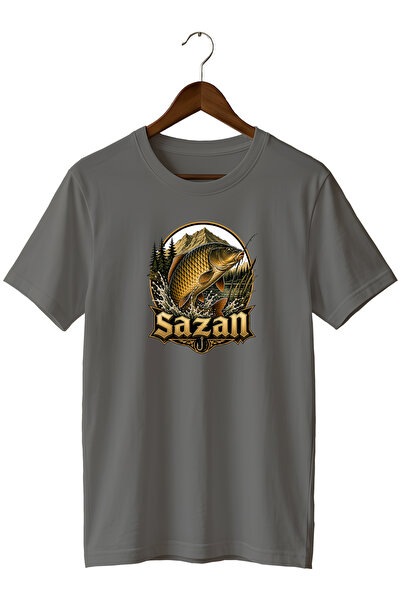 WİDİ Special Design Carp Fish Printed Men's Outdoor T-Shirt