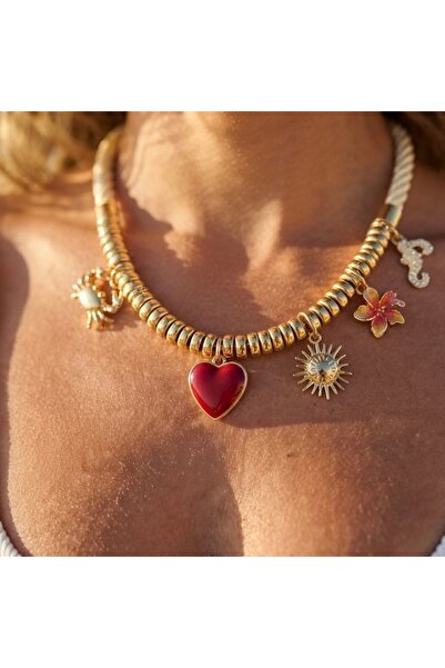 Pater Paulie Marka Model Halatlı Charmlı Yazlık Kolye