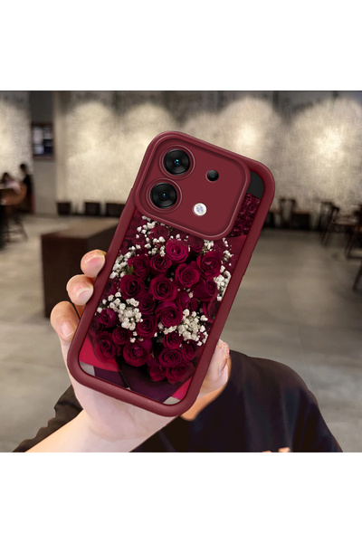 PATTERNOVA infinix Zero 30 5G Uyumlu Yüksek Kaliteli Çiçek Darbe Korumalı Kıl...