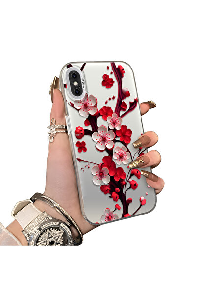 Hontinga iPhone X Uyumlu Silikon Kenar Sert Arka Kılıf Couple Telefon Kılıfı ...
