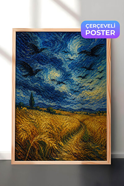 Zestia Van Gogh inspirisana slika zida sa žitnim poljem, efekat uljane boje, ...