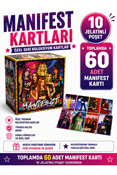 Emrah Gültekin Manifest Kartları 10 Jelatinli Poşet Toplam 60 Adet Koleksiyon...