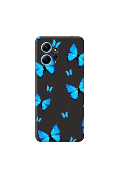 Other Xiaomi Redmi Note 12 4G Mix Butterfly Black Colored Silicone TPU Θήκη