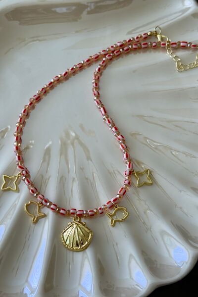 Trendy Butik Colorful Beaded Summer Necklace