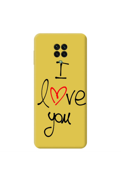 Other Xiaomi Redmi Note 9 Pro i love you Yellow Colored Silicone TPU Θήκη