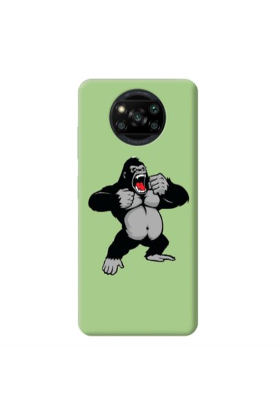 Other Xiaomi Poco X3 /X3 Pro Angry Gorilla2 Light Green Colored Silicone TPU ...