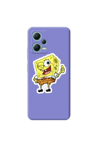 Other Xiaomi Redmi Note 12 Pro 5G spongebob2 Purple Colored Silicone TPU Θήκη