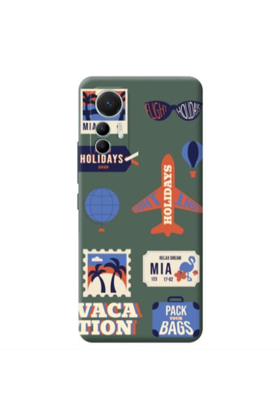 Other Xiaomi Mi 12 Lite Vacation Dark Green Colored Silicone TPU Θήκη