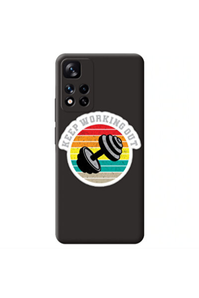 Other Xiaomi Redmi Note 11 Pro 5G Keep working out Black Colored Silicone TPU...