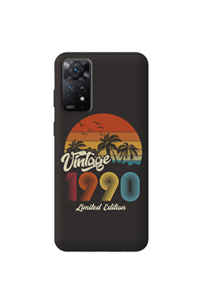Other Xiaomi Redmi Note 11 4G Vintage Black Colored Silicone TPU Θήκη