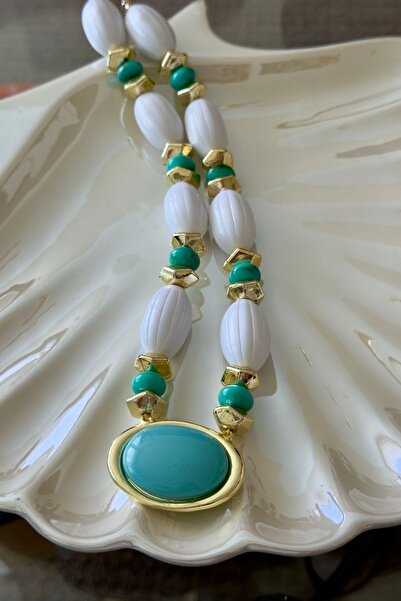 Trendy Butik Big Beaded Vip Summer Necklace