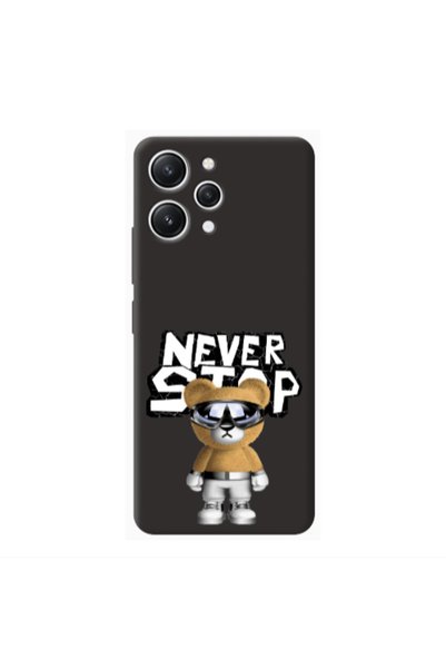 Other Xiaomi Redmi 12 Never stop Black Colored Silicone TPU Θήκη