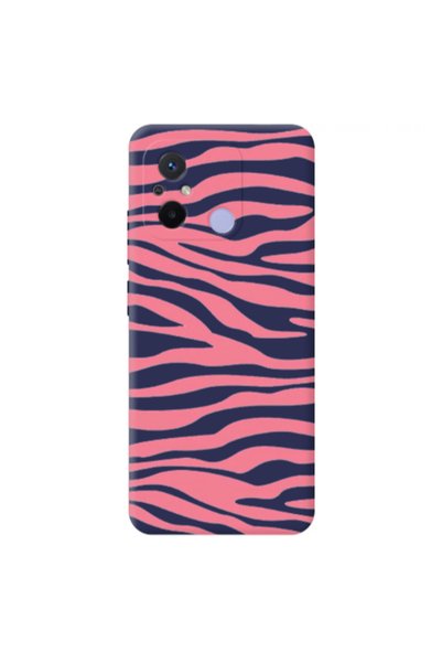 Other Xiaomi Redmi 12C Pink Zebra Dark blue Colored Silicone TPU Θήκη