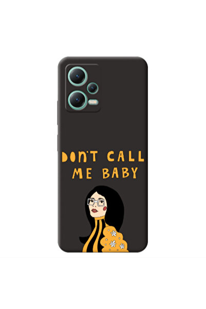 Other Xiaomi Redmi Note 12 Pro 5G Call me baby Black Colored Silicone TPU Θήκη