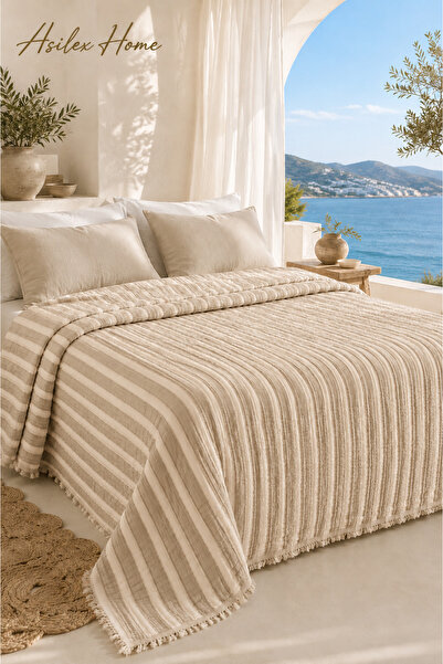 Asilex Home Collection 4 Layer Muslin Pique 210X230 cm Double Size 100% Cotto...