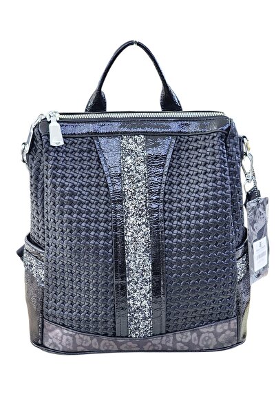 OUEEN ELİZABETH A Quality Knitted Printed Model Backpack & Shoulder Bag