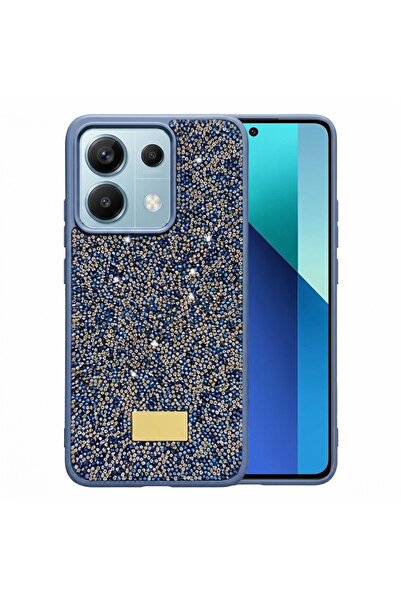 Pilanix Xiaomi Redmi Note 13 Pro 5G Kılıf Silikon Kenarlı Taşlı Parlak Lux Di...