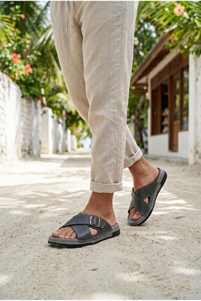 fort 253-201 Anatomical Comfortable Lightweight Men's Slippers with Buckle De...