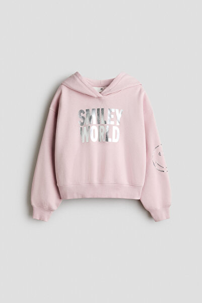 H&M Kapüşonlu ve Baskı Motifli Üst