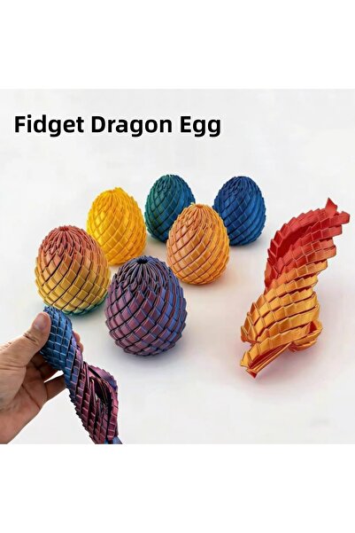 Choice1 1pcs random Twistable 3D Printed Dragon Egg Fidget Toy Flexible Scale...