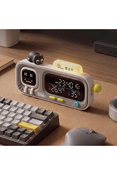 Choice GRAY NEW DUKA MOODA Smart Temperature and Humidity Clock Sensor Electr...