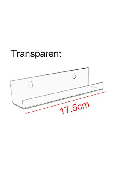 Choice transparent-17.5cm 4Pcs Black Vinyl Record Rack Wall Mounted Acrylic C...