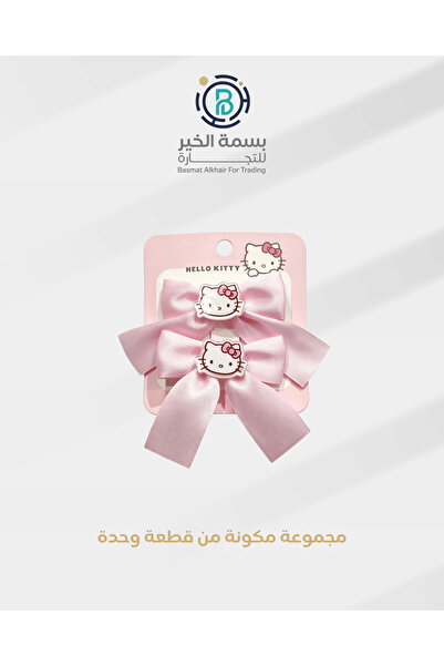 Hello Kitty مشبك شعر قماش للفتيات مطبوعة برسومات شخصية كرتونية هالو كاتي