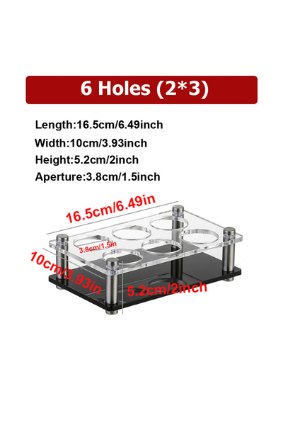 Choice5 Aperture 3.8cm-2x3 6/12/24 Holes Shot Glass Holder Bar Acrylic Shot G...