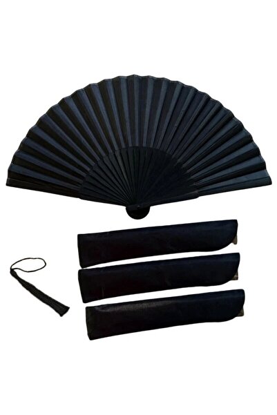 Choice 1pc fan and 1pc bag Black Hand Fan Vintage Folding Fans Wedding Party ...