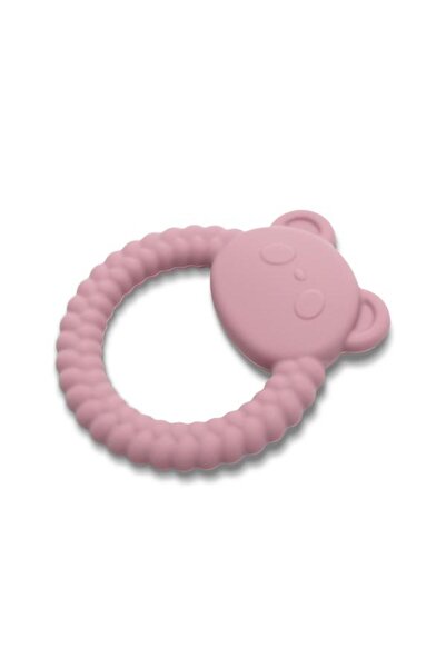 LORELLİ Jucarie de dentitie din silicon, 0 luni+, Panda, Pink