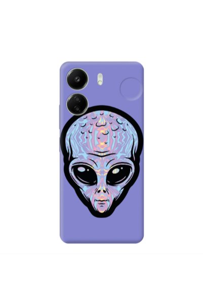 Other Xiaomi Redmi 13C Alien Purple Colored Silicone TPU Θήκη
