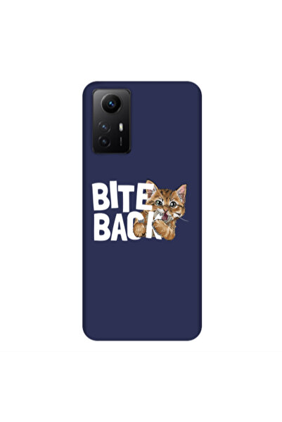 Other Xiaomi Redmi Note 12s bitte back cat Dark blue Colored Silicone TPU Θήκη